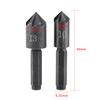 2pcs 7 Flute 82 Degrees 1 4  Hex Shank High Carbon Steel Countersink Cutter Bits