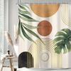 Tropical Geometric Shower Curtain - Anti-Mold, Waterproof Bathroom Decor, Unique Gift, Stylish Design, Modern
