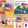 Geometrische Formen aus Holz – Lernspielzeug für Kinder zur Förderung der mathematischen Fähigkeiten im frühen Kindesalter