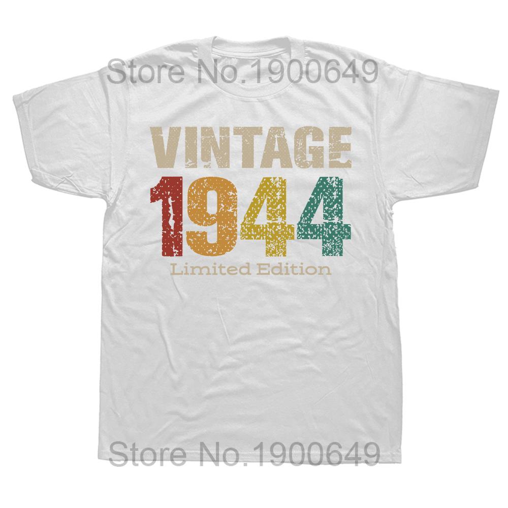 Funny 82 Year Old Gifts Vintage 1944 Limited Edition T Shirts Summer Style Graphic Cotton Streetwear 80th Birthday Gifts Tshirt