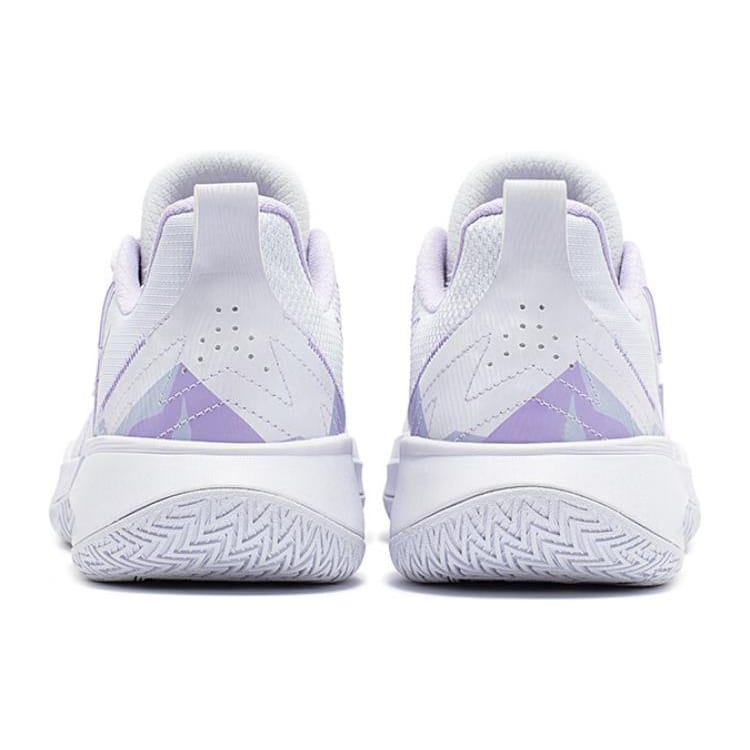 361 Big3 Team Cushioning Abrasion Resistant Breathable Low top Basketball Shoes Men's White Purple 672331109-1
