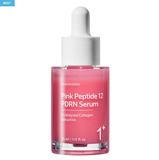 

TOSOWOONG Pink Peptide 12 PDRN Serum 33ml – Salmon PDRN Brightening & Tone Correcting Care 1 ea
