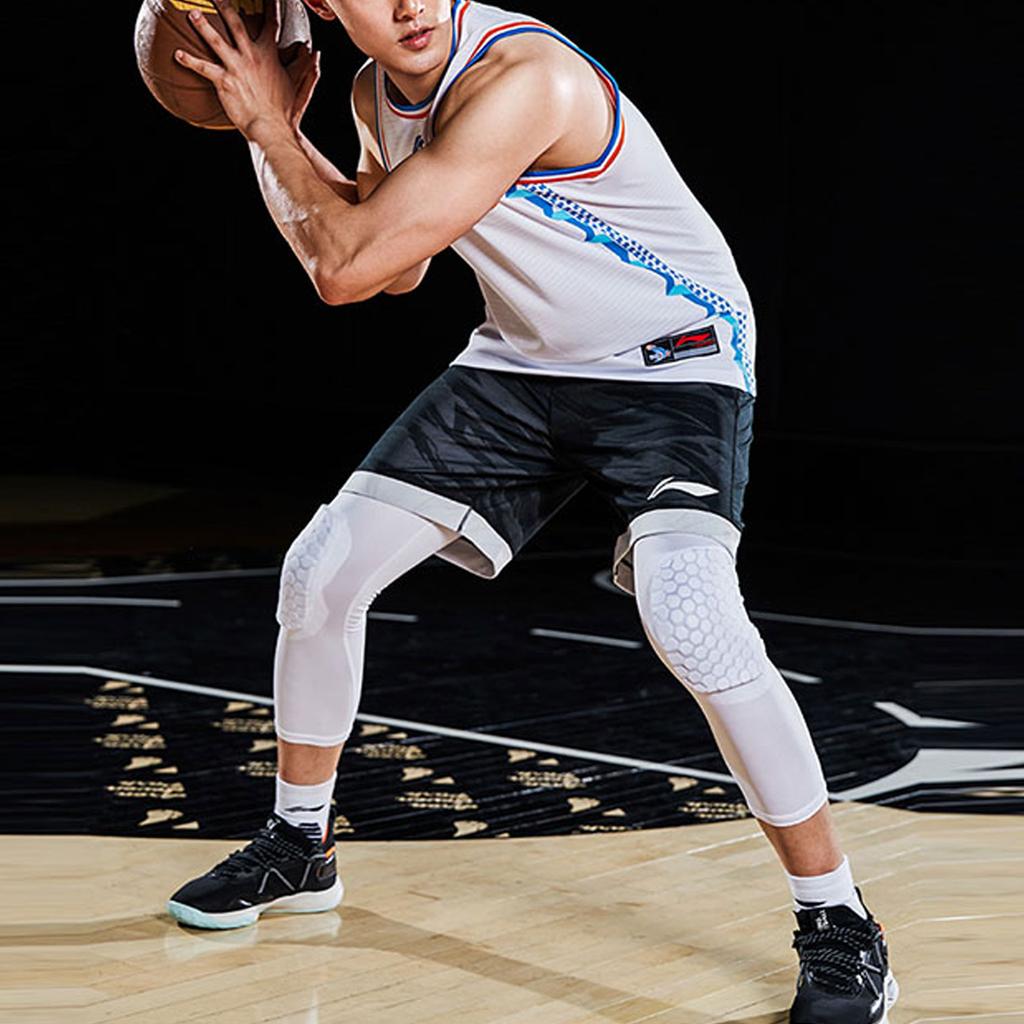 Li Ning CBA Series Fujian Team Letter Print Brand Logo Basketball Jersey Men Jersey White AAYQ429-1