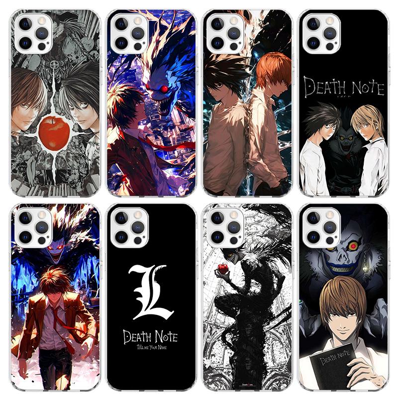 N-Note D-Death Anime Ryuk Phone Case For iPhone 17 Air 16 15 Pro Max 14 Plus 13 Mini 12 11 Cover 7 8 SE Silicone Shell Print Fun