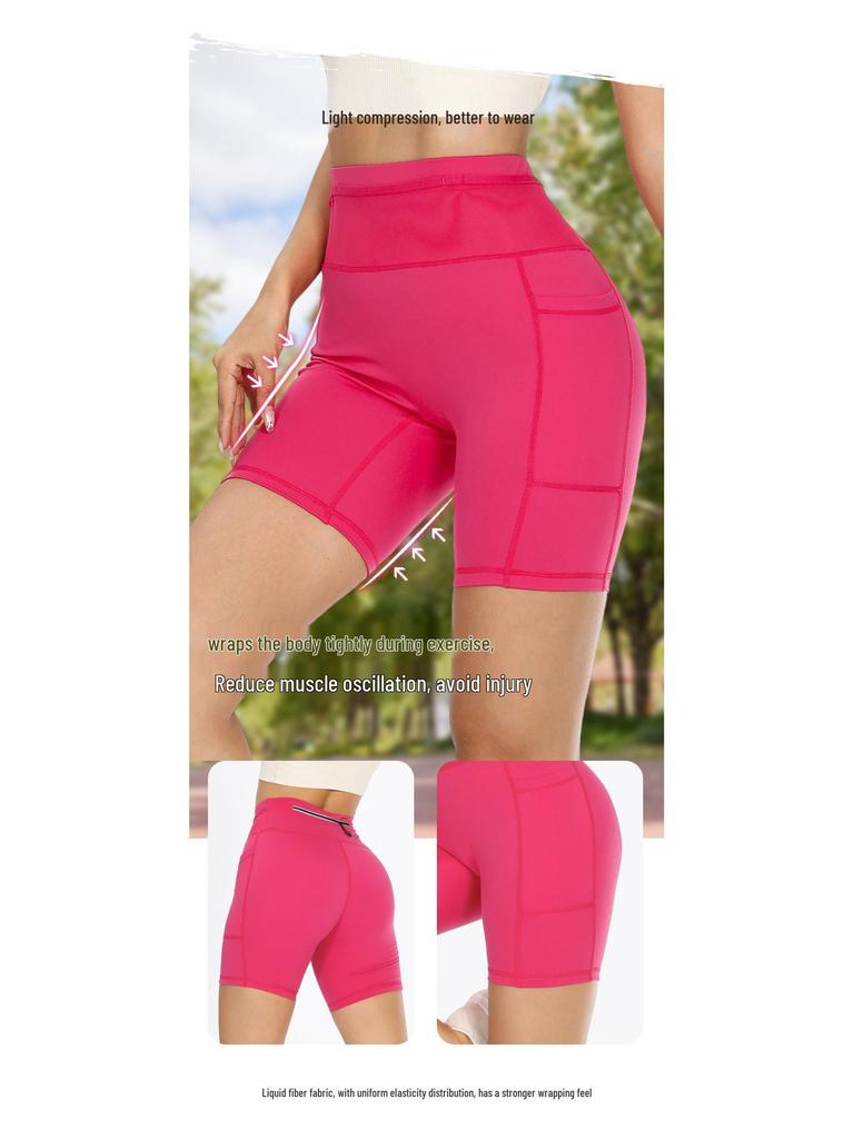 Unisex Quick-Dry 6-Pocket Kangaroo Running Shorts for Yoga and Cycling
