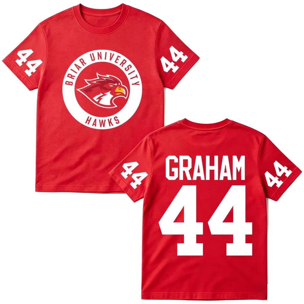 2026 Sommer Mode Trendiges T-Shirt Herren Damen Vintage Oberteil Off Campus TV-Serien T-Shirts Graham 44 Briar University Herren Damen Kleidung Mode T-Shirt