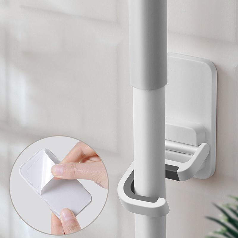 Self-adhesive Broom Mop Clip Holder,Wall Mount,Brush, Mop Hanger,Organizer Rack,Kitchen, Bathroom Storage,Multi-Purpose Hook
