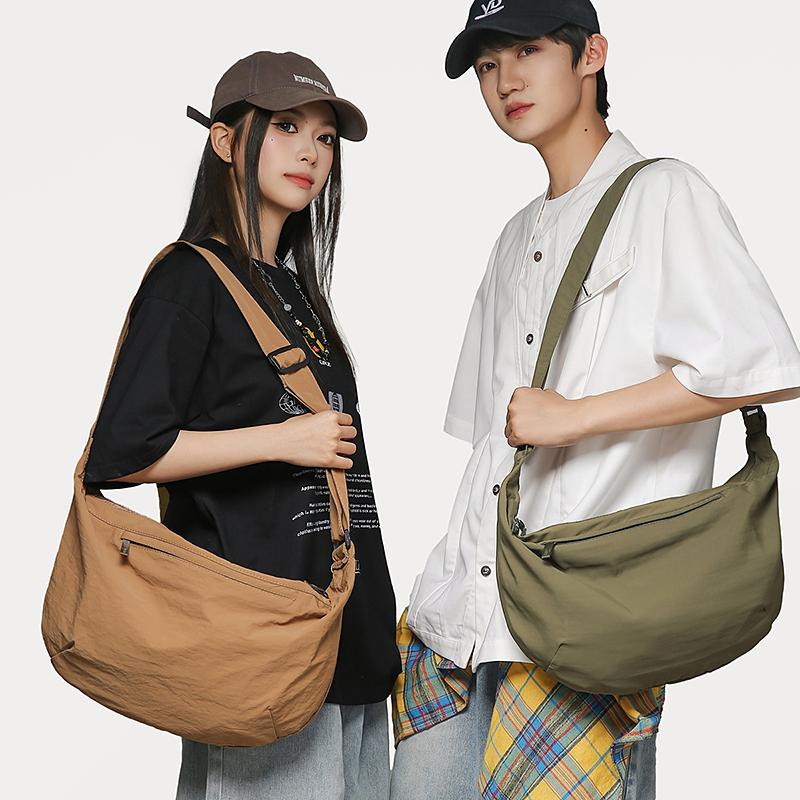 Men's Nylon Crossbody Bag Women's Large Capacity Tote Bag Student Book Bag Commuter Shoulder Bag