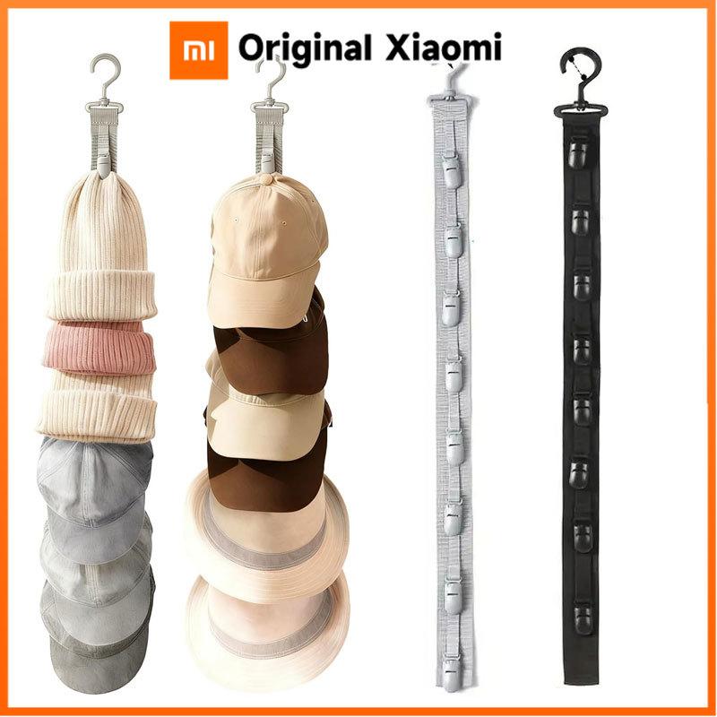 Xiaomi Wardrobe Hat Rack Hanging Rope Hat Storage Clips Baseball Caps Hat Hanger Hat Organizer Display for Closet Door and Bedroom