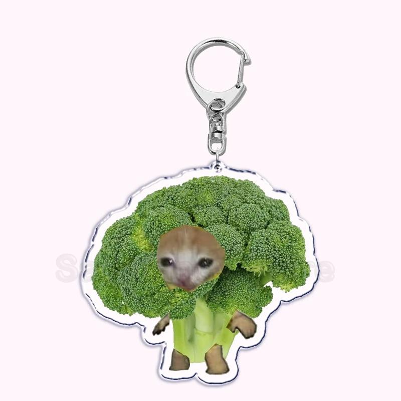 Creative Banana Cat with Heart Keychain for Accessories Bag Pendant Food Fruit Happy Cats Key Chain Ring Keychains Jewelry Gift