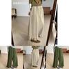 Pantaloni in Velluto a Coste a Vita Alta con Fodera in Pile Stile Hanbok per il Calore Invernale Donna Comfort Casual