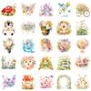 50 Watercolor Fresh Various Small Animal Stickers Notebook Mobile Phone Water Cup Waterproof Decorative Stickers