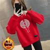 Plus Size Women's Velvet Thick Sweatshirt: Autumn/Winter Loose Fit, Slimming, & Fashionable