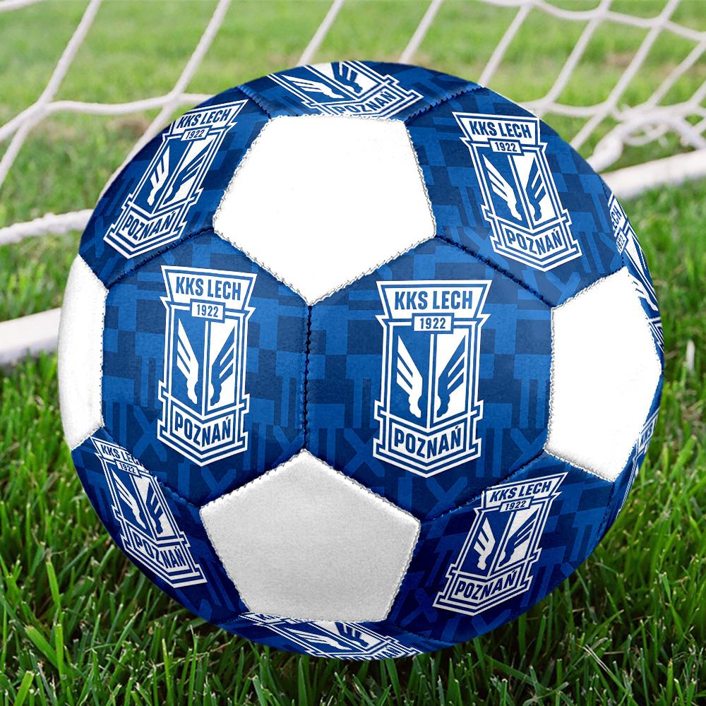 1PC Lech Poznań logo size 5 soccer ball PrahaIndoor Soccer Ball Colorful All Ages Machine Stitched PVC Competition Ready Durable High-Bounce