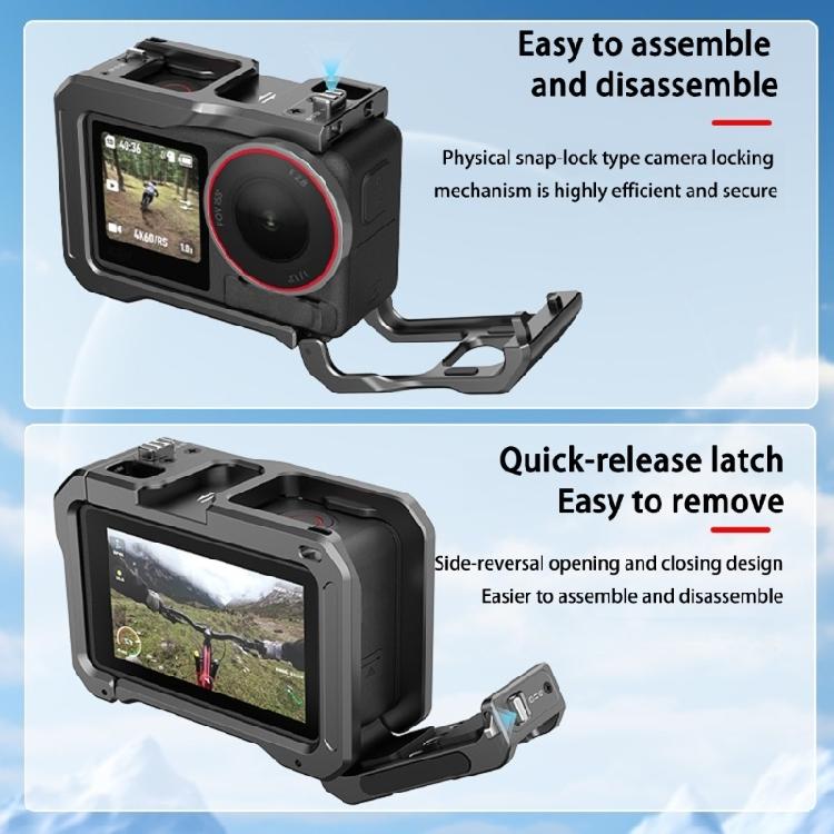Cage Mount Rack For Action Cameras Quick Switching Horizontal Vertical Shoot Multiple Accessory Support Stable Recording