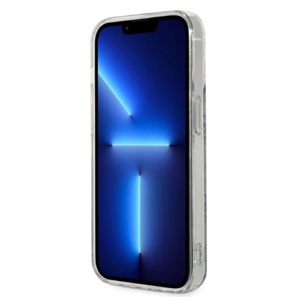 Guess GUBPP14XH4EACSB Case+ Charger Set iPhone 14 Pro Max 6.7" blue/blue hard case 4G Print MagSafe