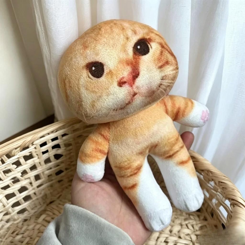 20Cm Cute Simulation Cat Plush Toys With Skeleton Kawaii Stuffed Animal Cartoon Room Decoration Doll Soothing Companion Kid Gift