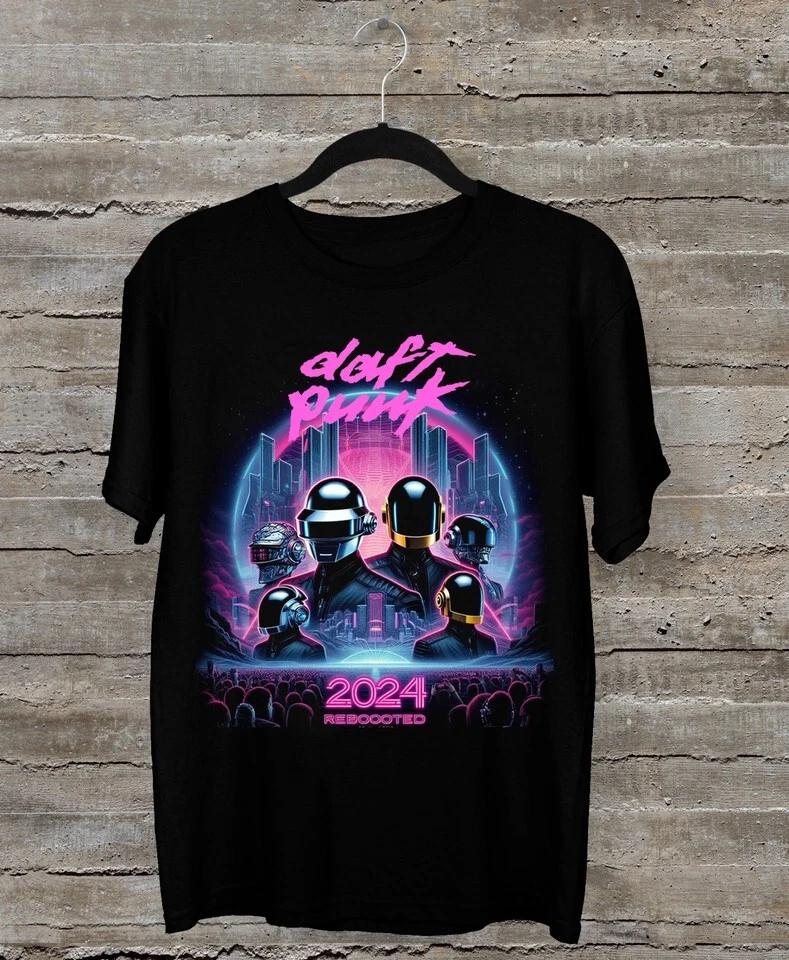 

Daft Punk 2024 Перезагруженный Тур Футболка с коротким рукавом Черная Все размеры OM70 L