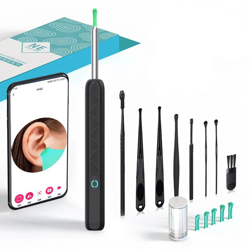 Smart Visual Ear Cleaner with Camera Ear Sticks USB C Charging Ear Wax Removal Tool WIFI Connection 6 LED Lights Earpick