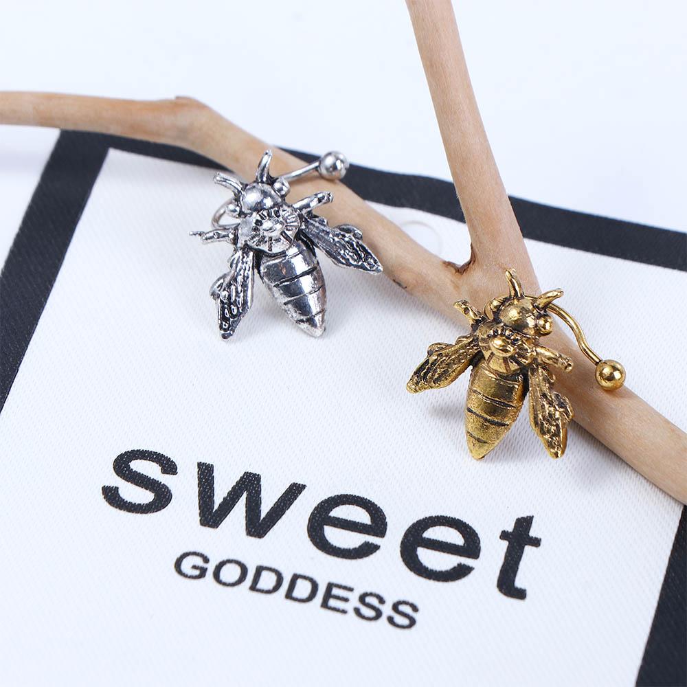 Metal No Piercing Accessories Bee Gold Silver Color Jewelry Stud Earrings Ear Cuffs Clip Earrings