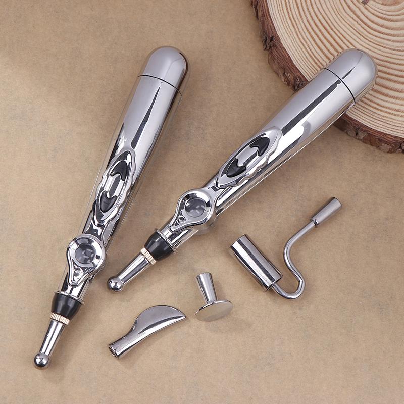 2/5 Heads Electric Acupuncture Pen Acupuncture Point Massage Pen Meridian Energy Massage Pen Pain Relief Massage Pen