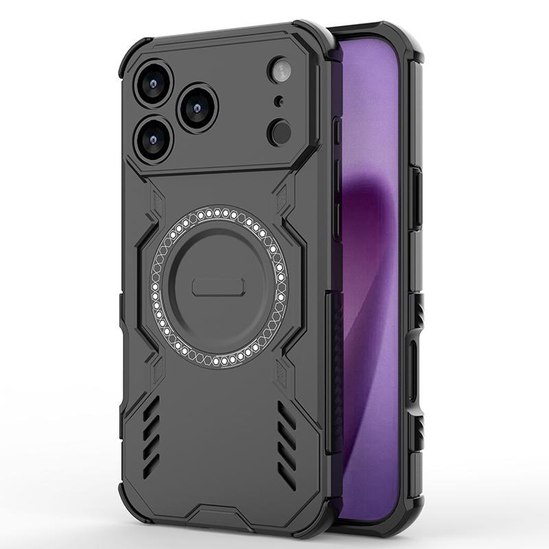 KEYSION Hollow Heat Dissipation Case for MagSafe for iPhone 17 Pro Max Soft Silicone+PC Magnetic Cooling Shockproof Phone Cover