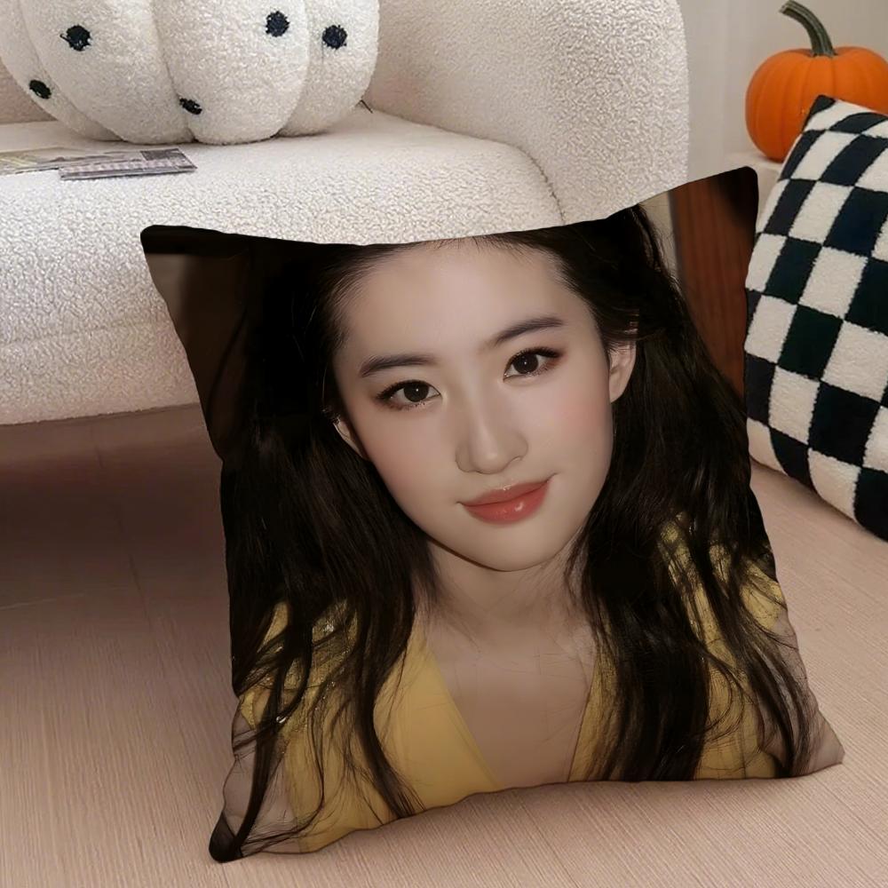 Elegant Beautiful Star LLiu Yifeixixis Cushion Cover Throw Pillow Cover Hidden Button Durable Polyester Chair Cushion