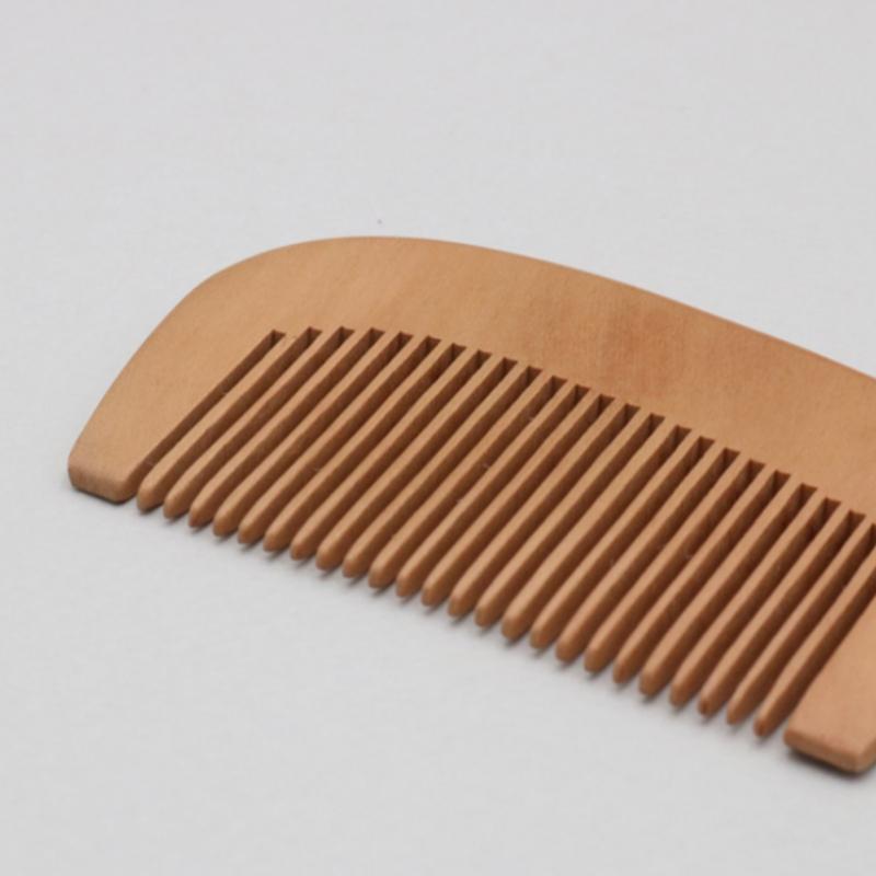 Daiso Peach Wood Handle Comb