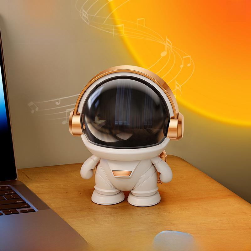 

Портативный беспроводной Bluetooth-динамик Astronaut: Мини Креативный Настольный Аудио & Уличный Сабвуфер Подарок White gray [basic] белый/серый