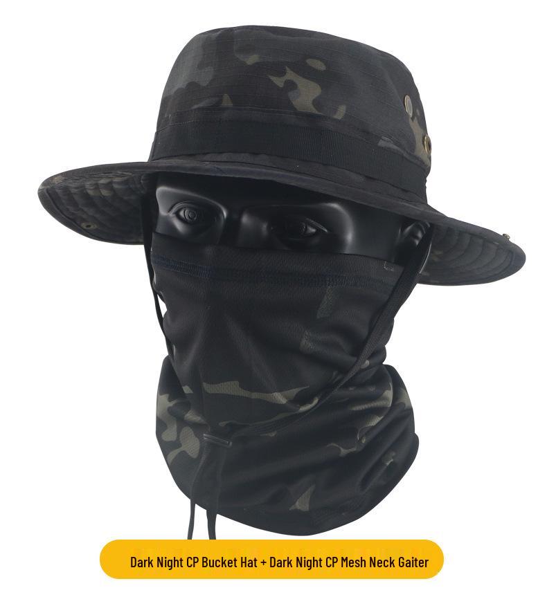 Camouflage Tactical Bucket Hat Set - Outdoor Fishing & Sun Protection Breathable Hat for Men