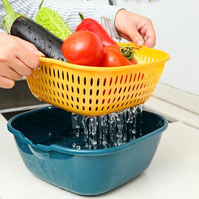 8 Pcs Kitchen Draining Bowl Hollow Out Quick Drainage with Small Ears Drain Basket Fruite