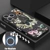 For iPhone 17 Pro Max Case INS Colorful Butterfly Flowers Pattern Magnetic For Magsafe Soft Cover For iPhone 16 15 14 13 Pro Max 17E 16E