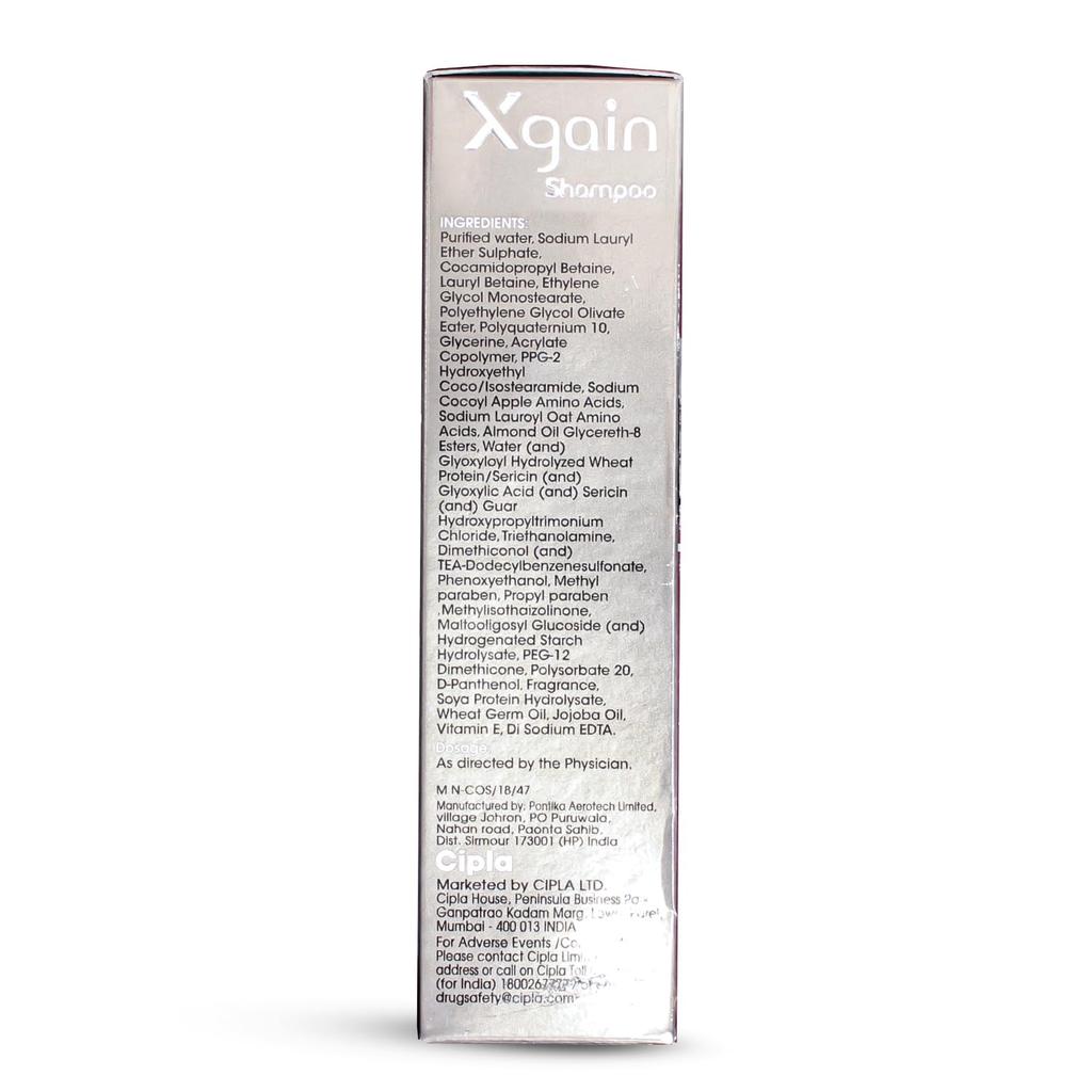 Cipla Xgain 2 in 1 Volumizing Shampoo 200 ML Pack of 1 for Hair Strength, Shine and Scalp Care