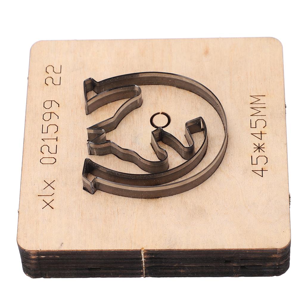 Leather Punching Die Wolf Shaped Alloy Steel and Birch High Density Punching Tool for Rubber