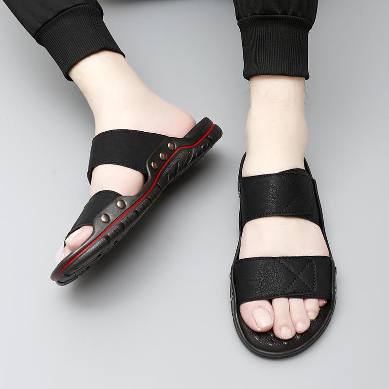 Fashion New Arrival Mens Slip on Walking Shoes Non-Slip Sandals for Beach Casual Wear Half Drag Comfortable Lightweight Male Slippers