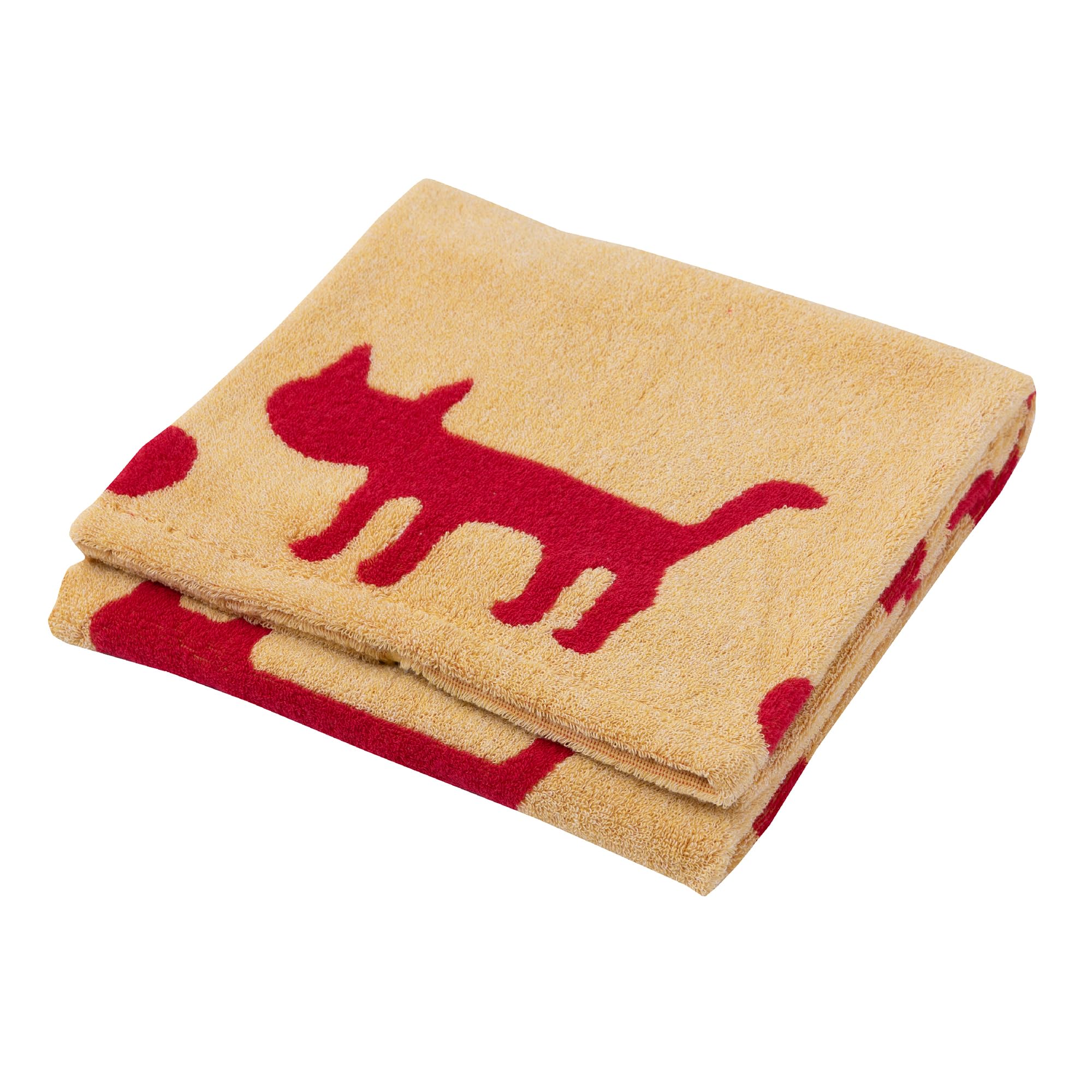 

Nishikawa Atsuko Matano Bath Soft Untwisted Yarn for a Plush Silhouette Cat Made in TT13400631 Towel, 60x120cm, Washable, 100% Cotton, Fluffy, Finish,