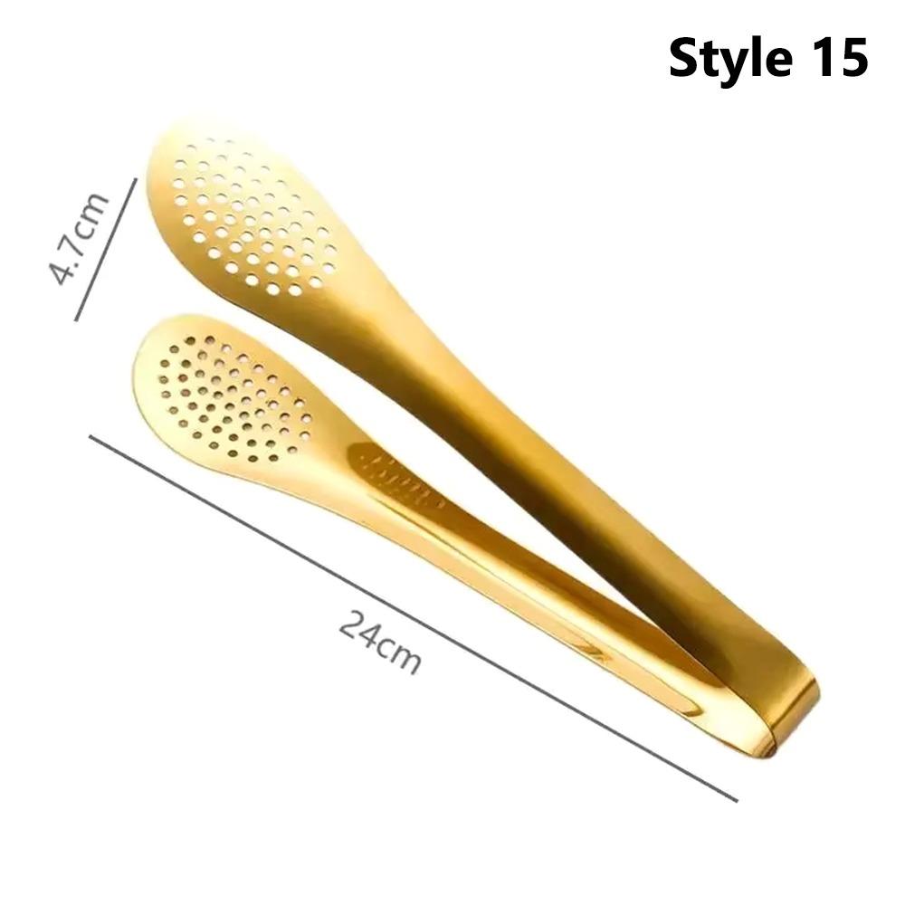 

1Pcs 304 Stainless Steel Hot Pot Tableware With Storage Stand Non-slip Kitchen Utensil Comfortable Grip Gold