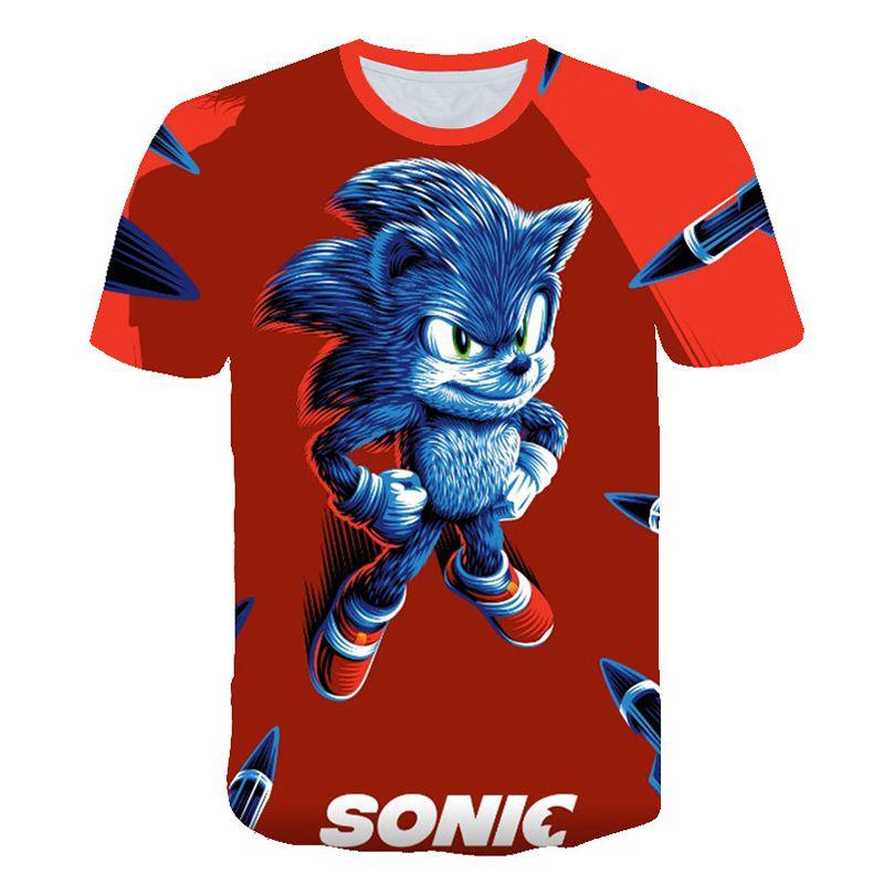 Vibrant Sonic The Hedgehog Printed T-shirt For Kids With Short Sleeves And Comfort Fit