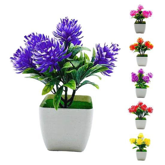 Stunning Artificial Potted Flowers Realistic Plastic Birthday Gift