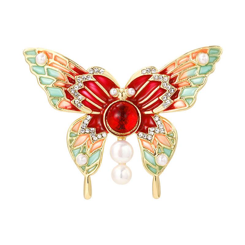 Hot-selling models in Japan and South Korea, personalized dripping color butterfly brooch, fashionable animal corsage, clothing accessories in stock