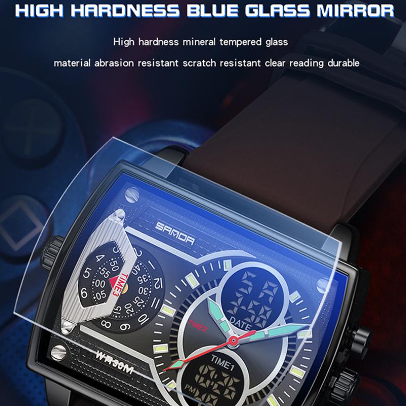 Часы SANDA Модные деловые электронные часы Trend Cool Электронные часы — фото 5