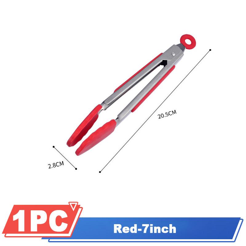 Clestă din silicon pentru grătar pentru grătar Bucătărie gătit salată pâine Clestă antiaderență pentru grătar Clemă din oțel inoxidabil Instrumente Gadgets