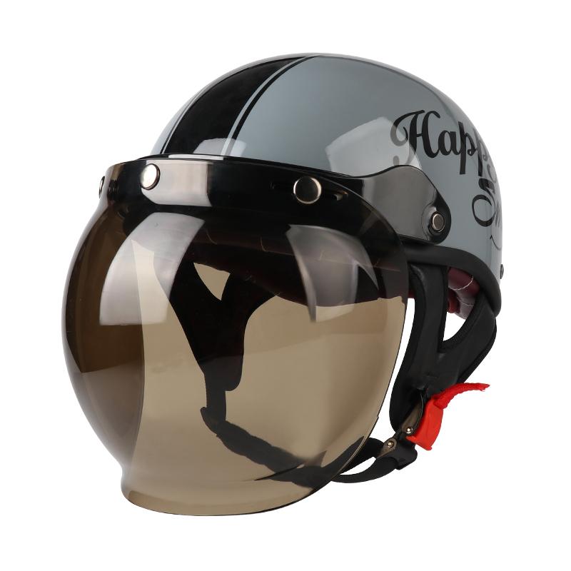 Motorcycle Helmet Bike Unisex Cycling Safety Protector Half Face Type Retro Vintage Ultralight Motorbike Helmet