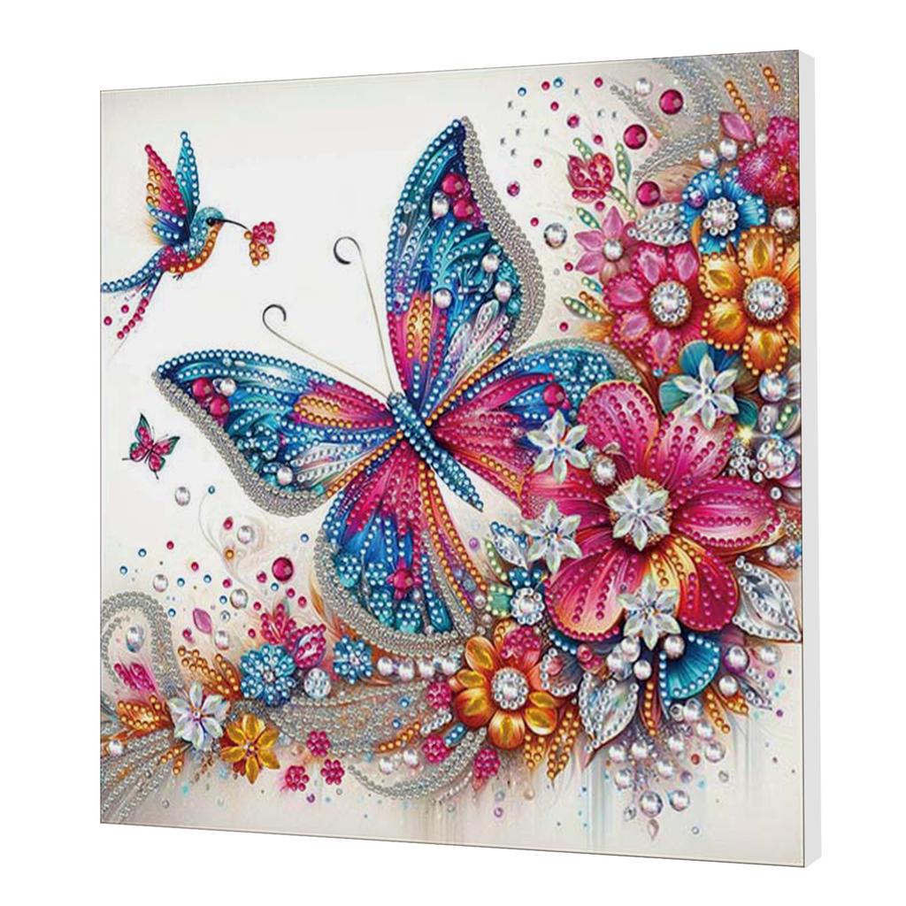 DIY Special Shape Drill Art Craft Pearl Diamond Painting with Frame 25x25cm Pearl Art Painting Set for Adults Home Wall Decor