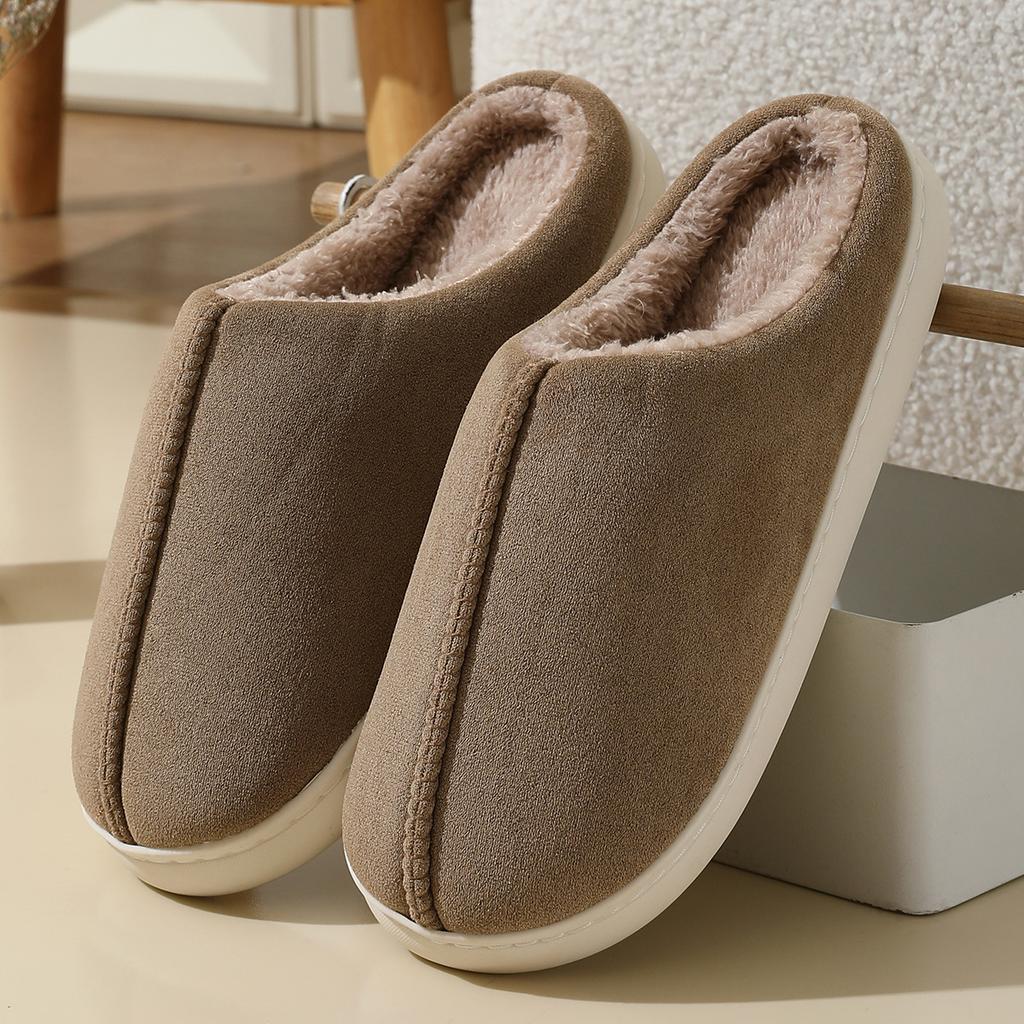 House Slippers for Women Soft Cotton Slippers Men's Autumn and Winter 2025 New Indoor Plush Slippers Women's Winter Warm