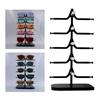Eyeglass Display Stand Five Layer Plastic Rack Case for Retail Store Glasses Organizer and Tabletop Counter