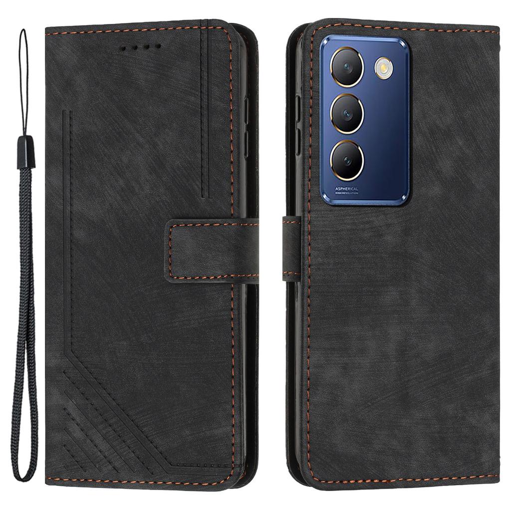 For Vivo Y100 5G (Indonesia)/Y200e 5G/T3 5G (India)/V30 Lite 5G (India)/V40 SE 5G Phone Case PU Leather Wallet Stand Cover