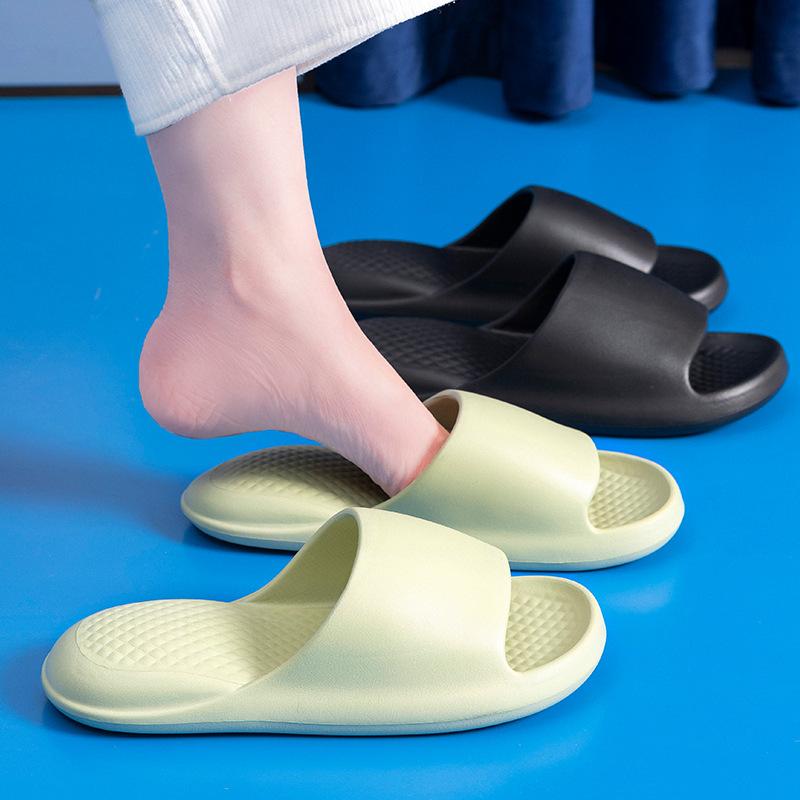 Spring and Summer Women's Cool Slippers Versatile Light Comfortable Simple Home Height Increasing Solid Color Slippers Men