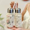 Vintage Floral Vacuum Thermos Bottle 450/600ML Insulated Water Bottle Thermal Cup  Travel Camping