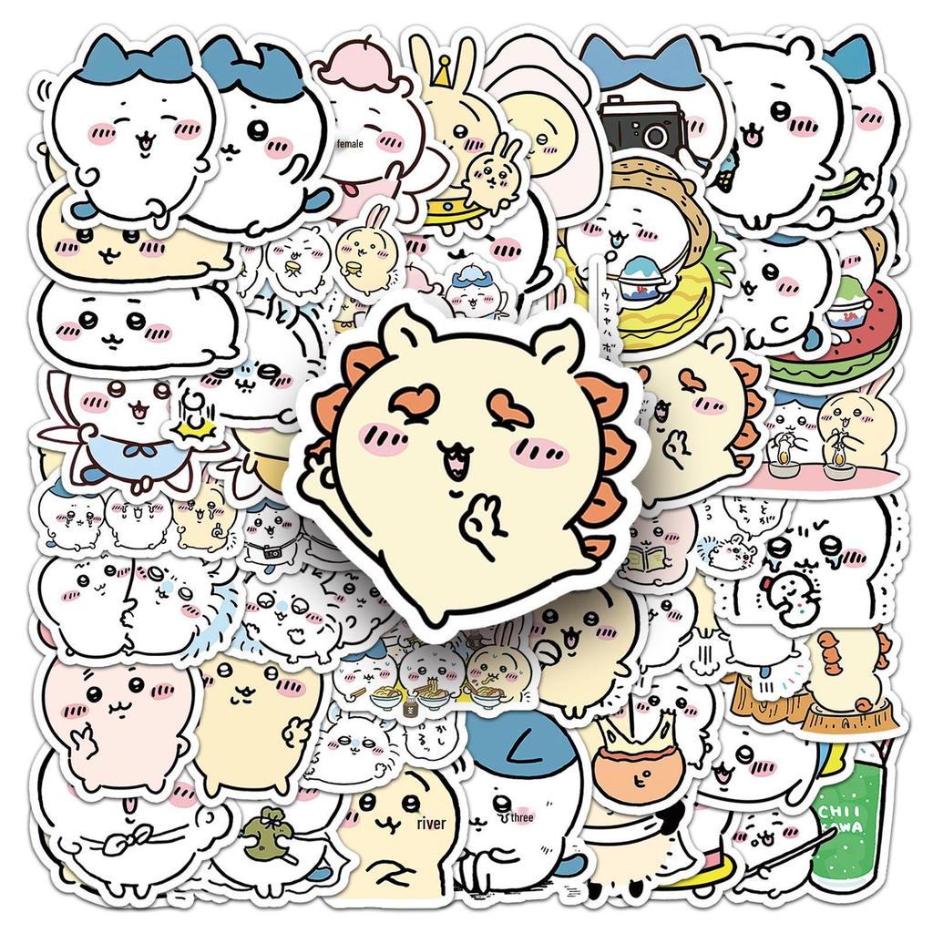51 Chiikawa Graffiti Stickers: Cute Cartoon Usagi Chii Kawa Decorations for Guitar, Phone Cases